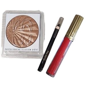 Sisley Phyto-Touche Bronzer with Red Gloss and Black Pencil